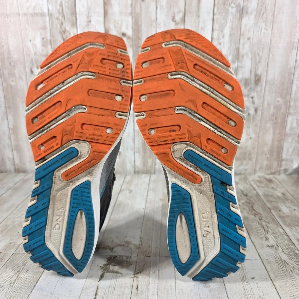 Brooks Launch 10 Mens Running Shoes Grey Black‎ Orange 1104091D019 Size 10.5